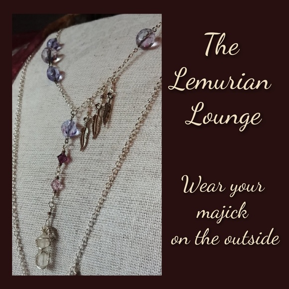 Boho handcrafted crystal layered necklace - Picture 3 of 7